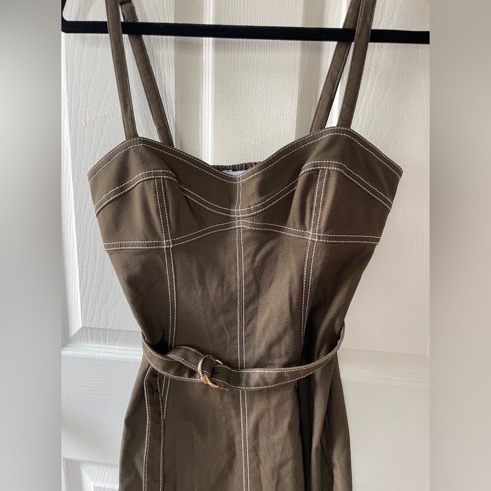 Hill house The Fiona Dress - Chocolate Twill Midi Dress - Picture 10 of 12